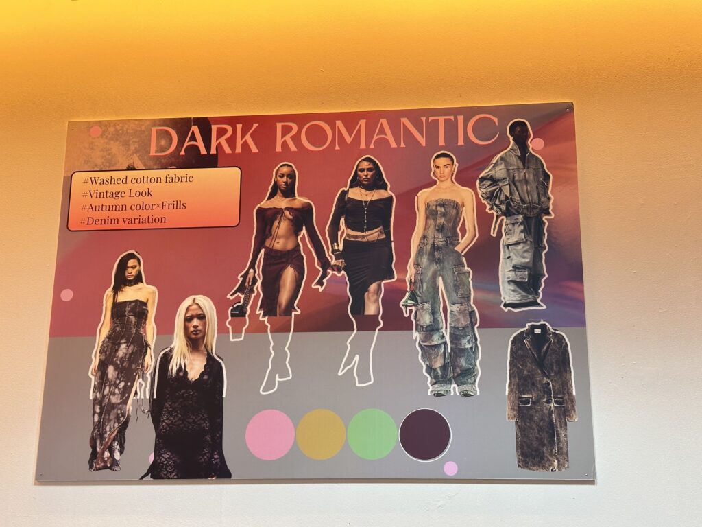Dark Romantic posterboard, distressed denim grunge looks