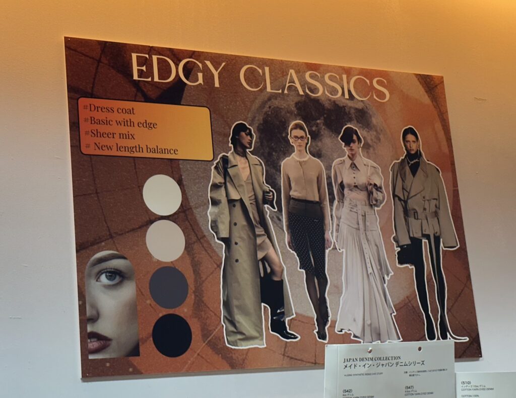 Edgy Classics posterboard, long silhouette, basic classics with an edge. dress coat 